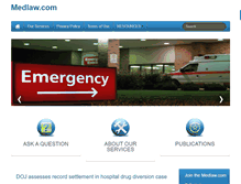Tablet Screenshot of medlaw.com
